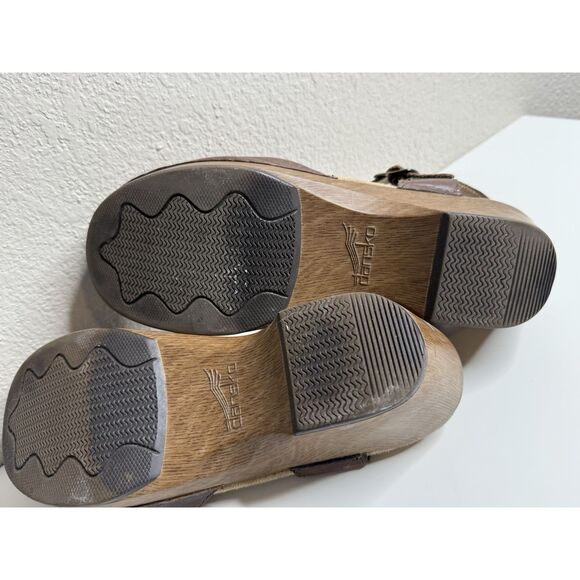 Dansko Sam Mary Jane Sandals Leather Closed Toe Brown Size 40 9.5 10 Clog - Picture 13 of 15